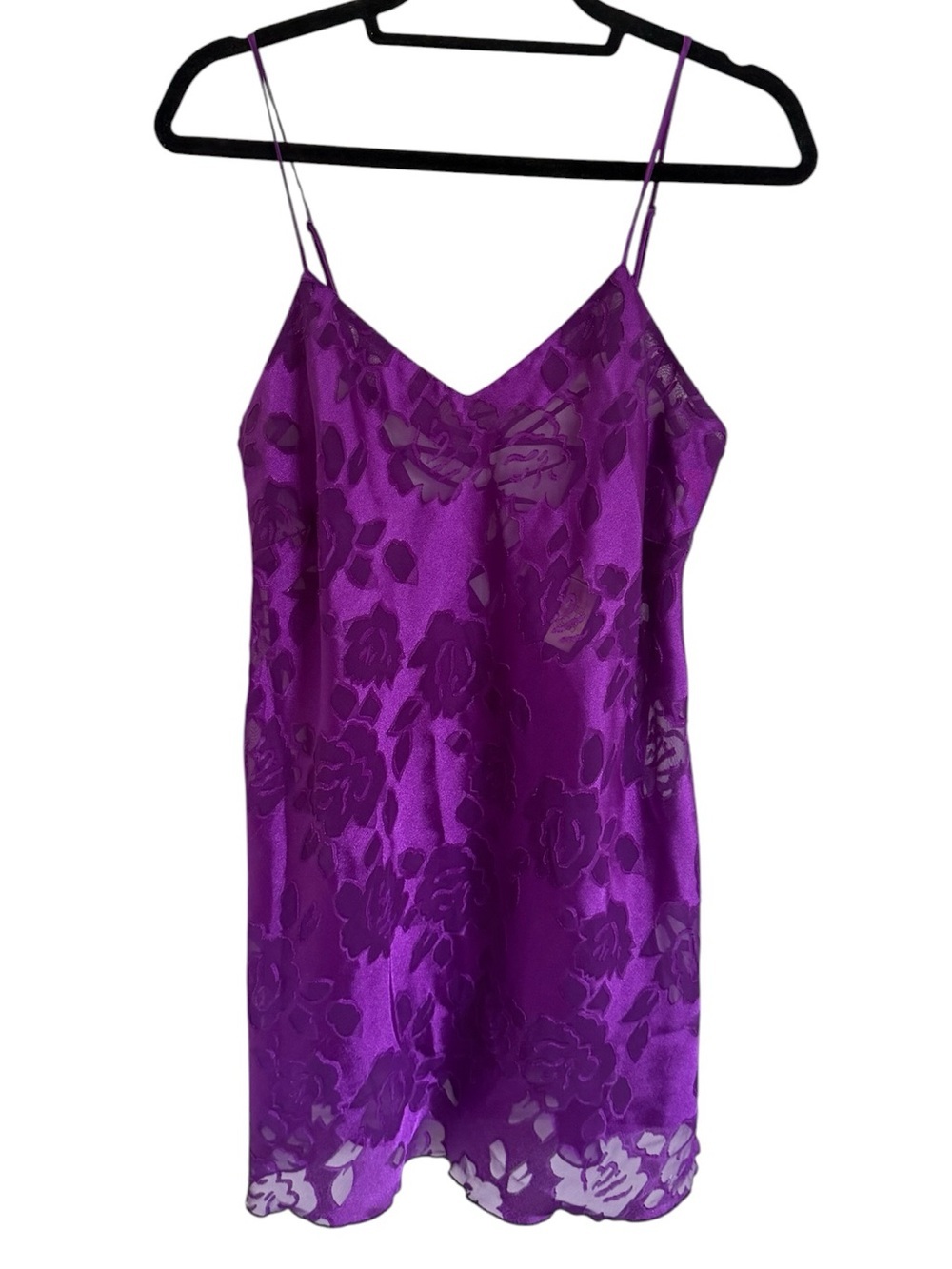 Victoria Secret Gold Label y2k Purple Burnout Satin Slip Dress